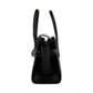 Carmen Medium Black Gold Saffiano Leather Satchel Handbag Purse Bag