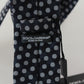Elegant Blue Polka Dot Silk Neck Tie