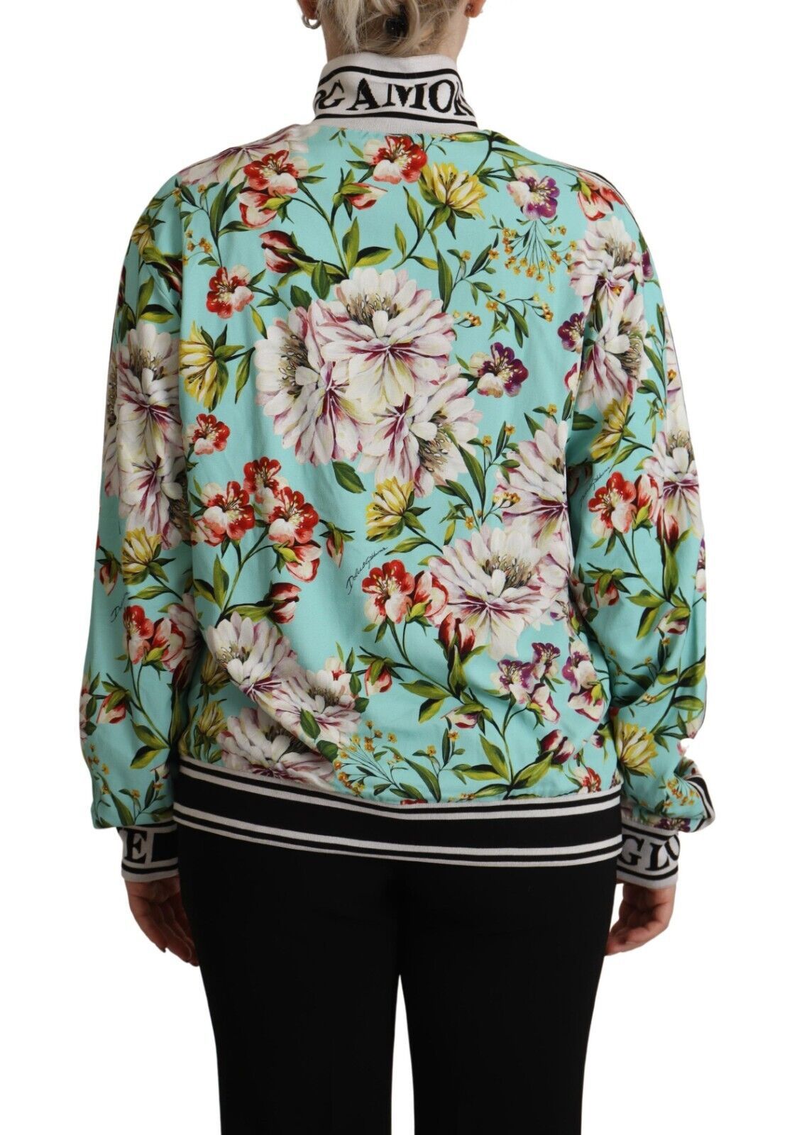 Floral Zip Bomber Sweater Extravaganza