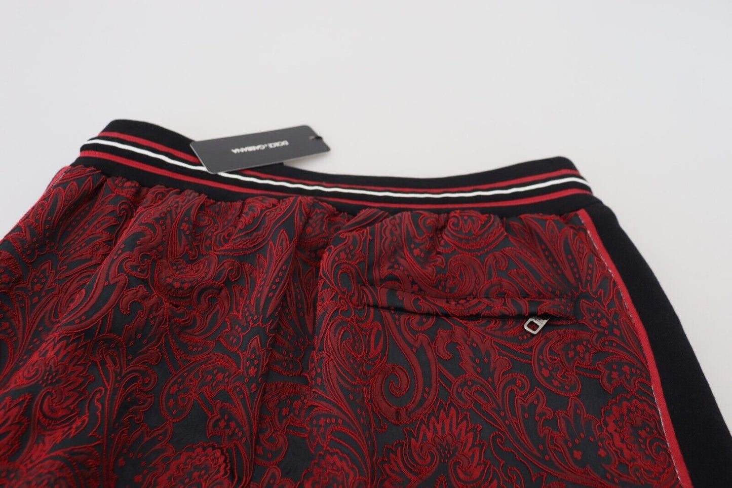 Elegant Red Wool Trousers for Men