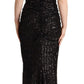 Black Sequined Off Shoulder Gown Sheath Dress