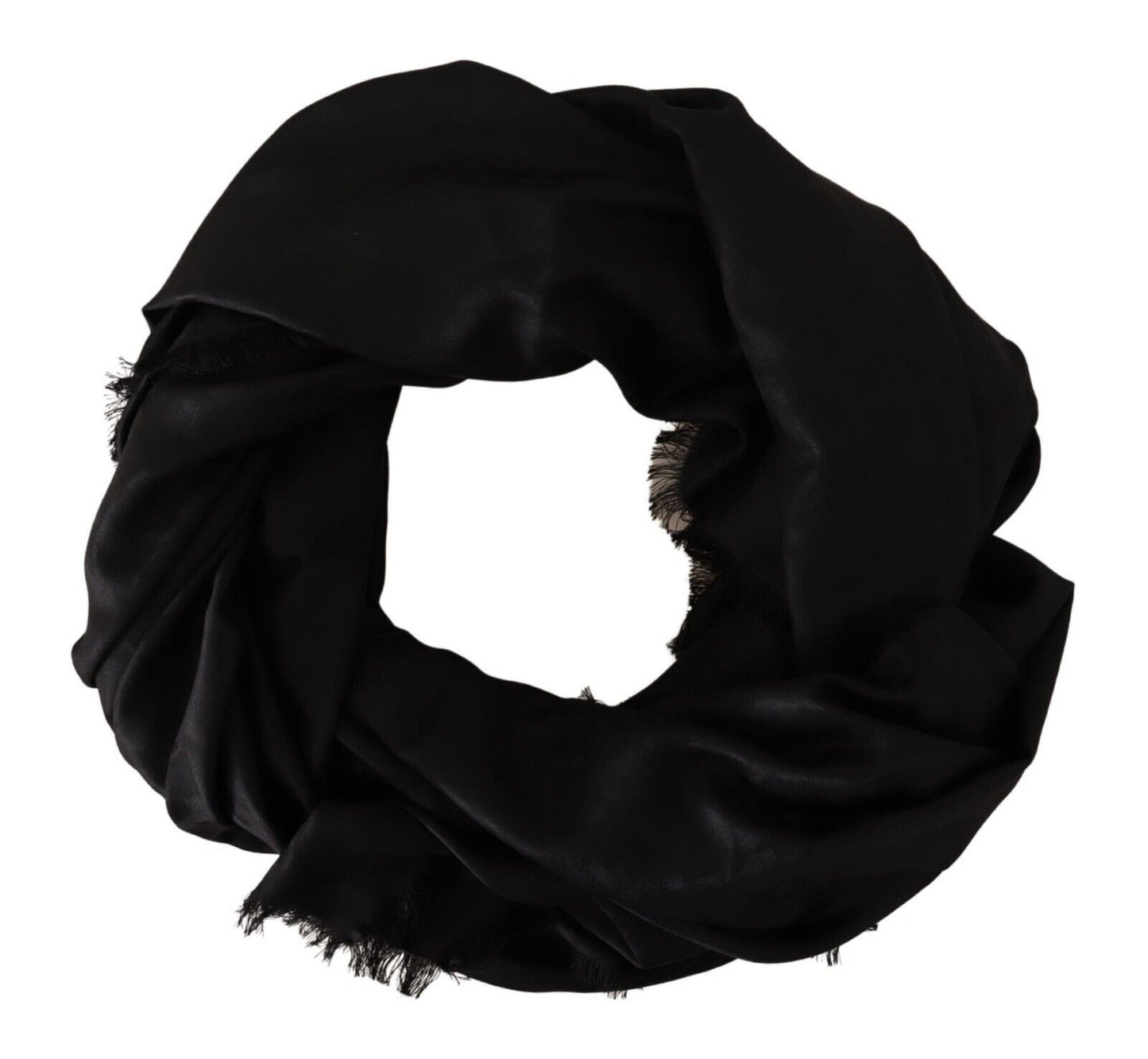 Elegant Silk Blend Fringed Scarf