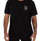 Elegant Black Logo Embroidered Cotton Tee