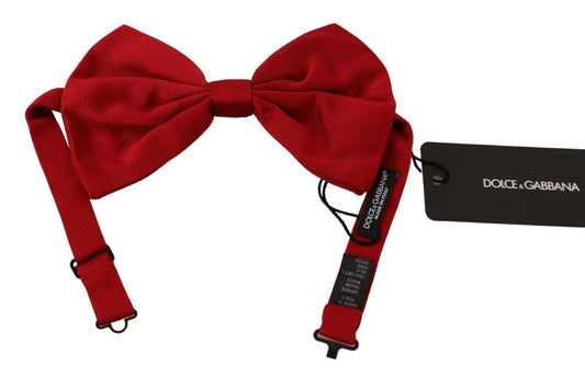 Elegant Red Silk Bow Tie