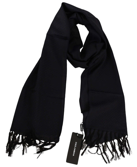 Elegant Silk Blend Fringed Scarf