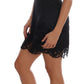 Black Silk Blend Lace Trim Chemise Lingerie Dress