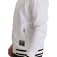 White DG D.N.A. Zipper Stretch Sweater