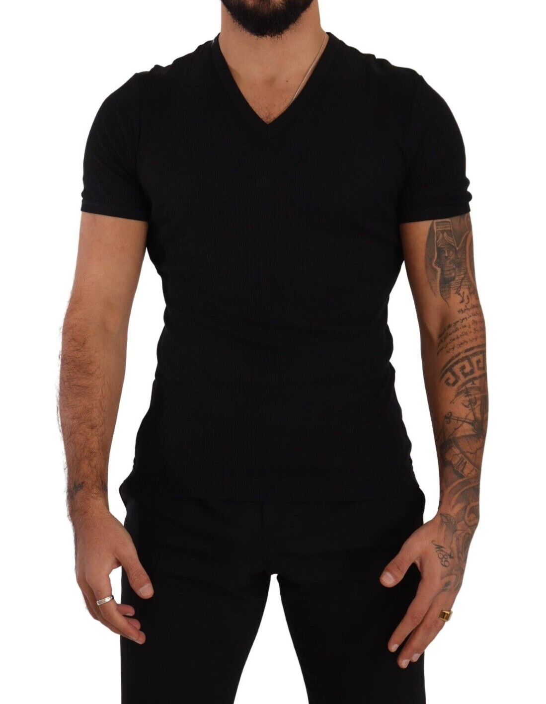 Elegant V-Neck Silk Blend Tee