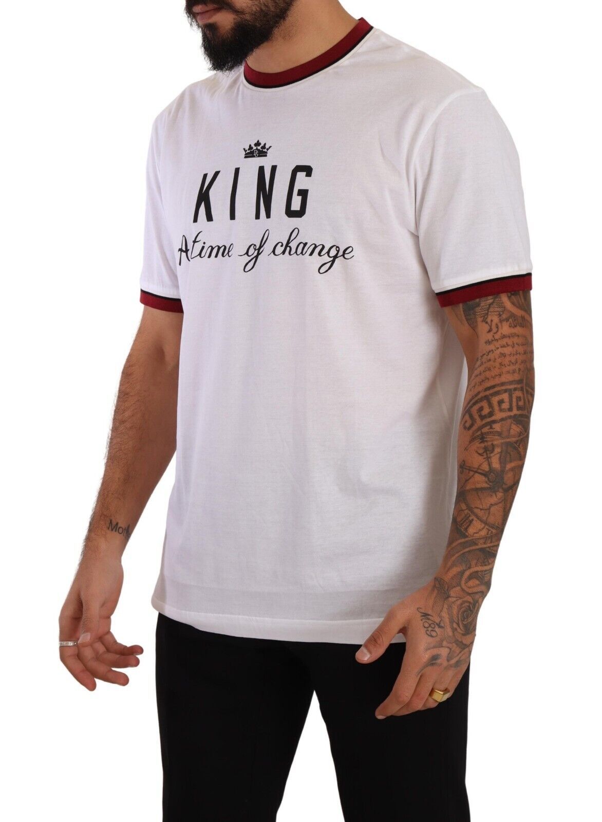 Regal Crown Print Crew Neck Tee