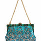 Enchanting Sequined Blue Evening Clutch