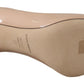 Beige Patent Leather Heels Elegance
