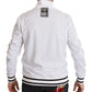 White DG D.N.A. Zipper Stretch Sweater