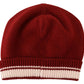 Elegant Cashmere Beanie - Vibrant Red Hue