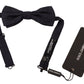 Elegant Silk Black Bow Tie