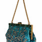 Enchanting Sequined Blue Evening Clutch