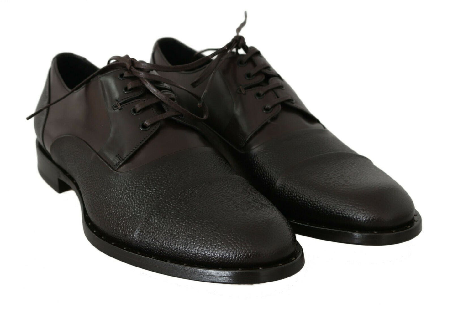 Brown Leather Laceups Dress Mens Shoes