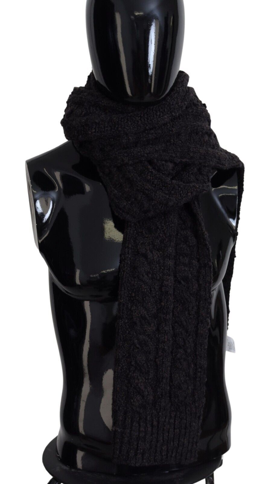 Elegant Black Wool Blend Scarf for Men