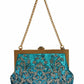 Enchanting Sequined Blue Evening Clutch