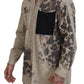 Beige Cotton Button-Down Casual Shirt