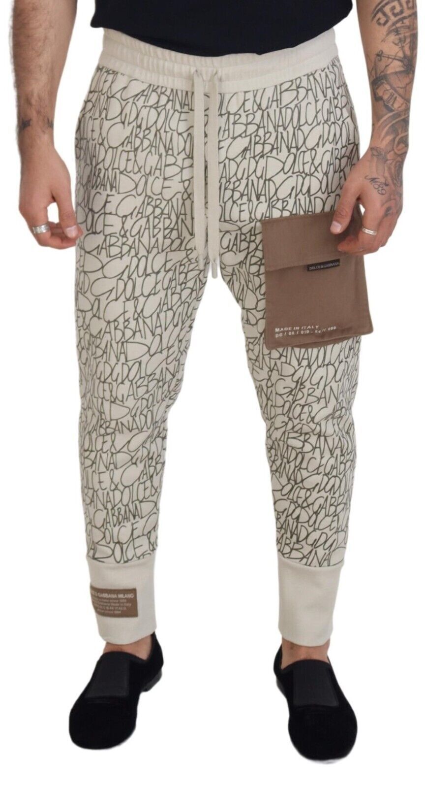 Elegant White Cotton Blend Trousers