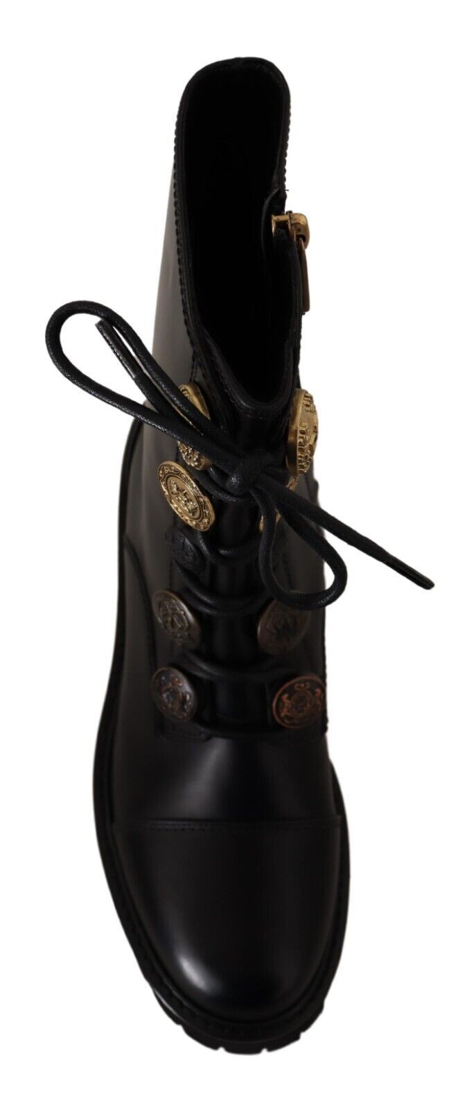 Authentic Leather Biker Boots in Chic Black