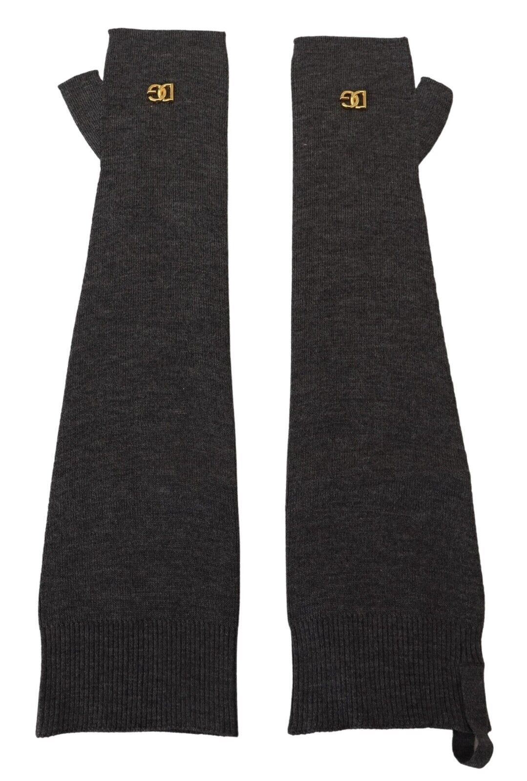 Elegant Gray Elbow Length Fingerless Gloves