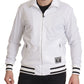 White DG D.N.A. Zipper Stretch Sweater