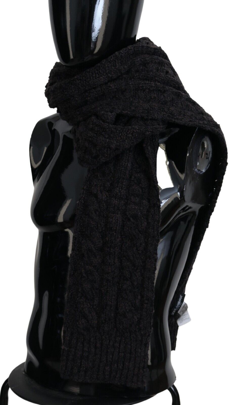 Elegant Black Wool Blend Scarf for Men