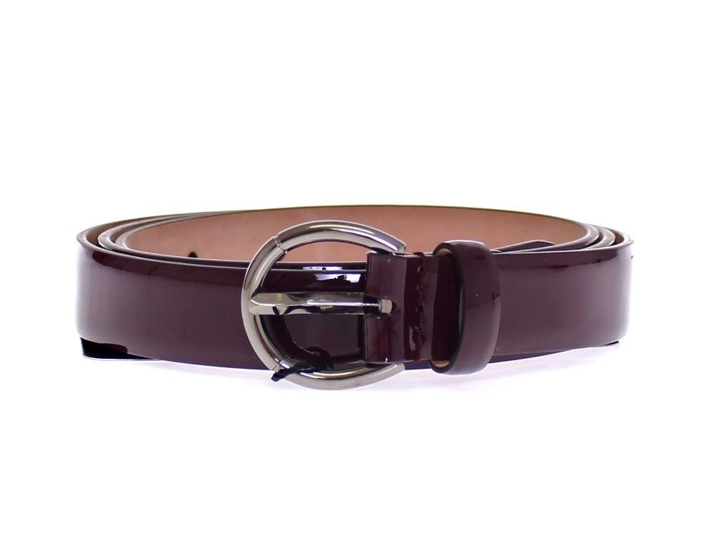 Purple Leather Logo Cintura Belt