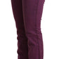 Purple Cotton Stretch Slim Fit Denim Jeans
