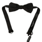 Elegant Black Silk Bow Tie