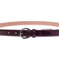 Purple Leather Logo Cintura Belt