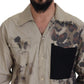 Beige Cotton Button-Down Casual Shirt
