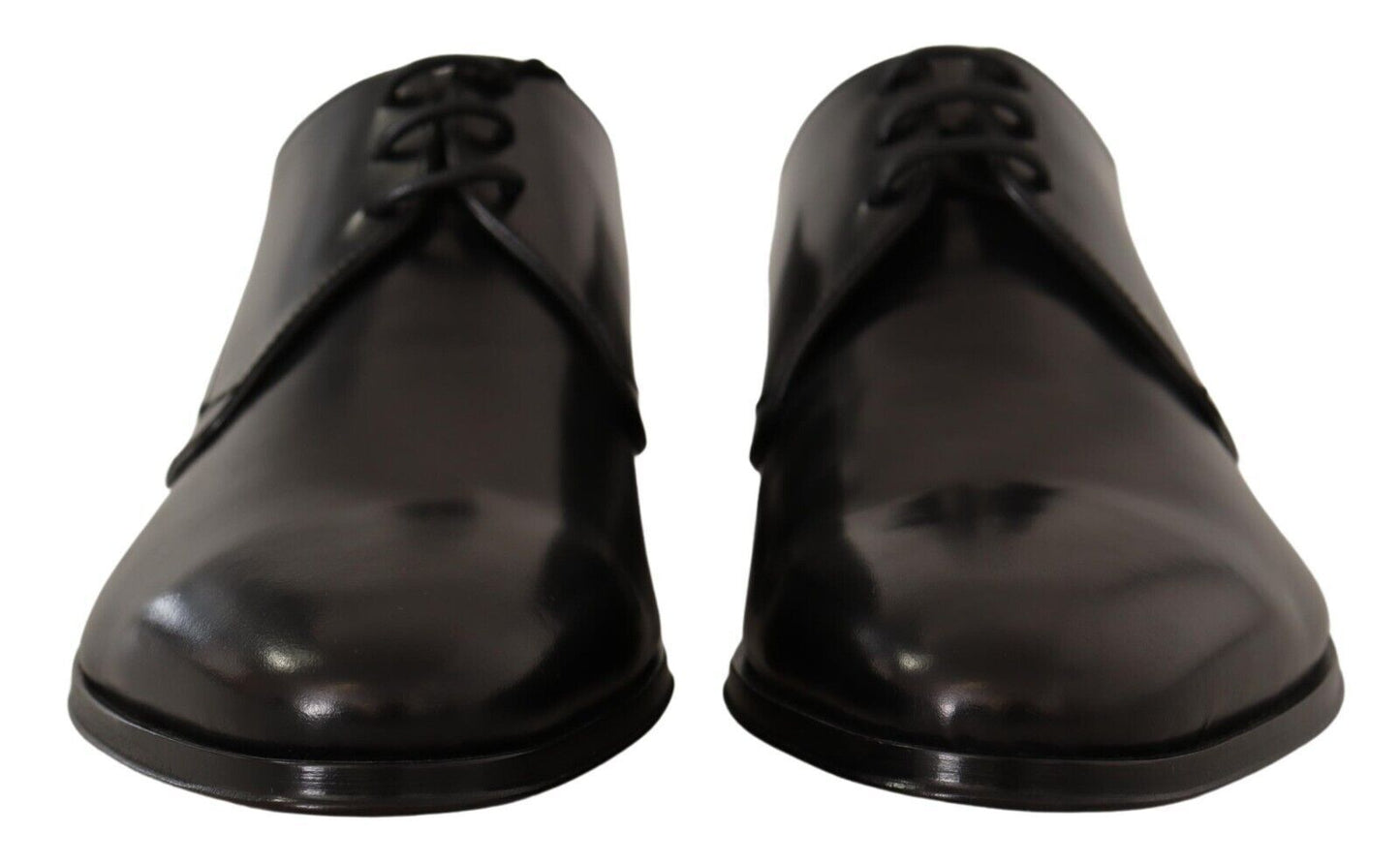 Elegant Black Leather Derby Shoes