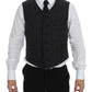 Gray Wool Blend Vest Gilet Weste