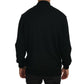 Black Turtle Neck Pullover Top Virgin Wool Sweater