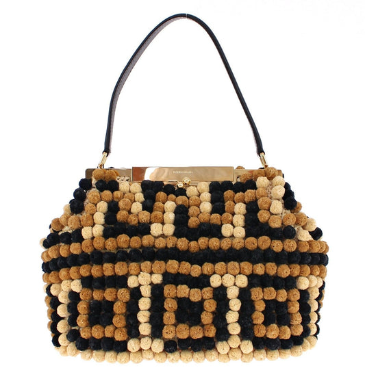 Elegant Beaded Viscose Frame Bag