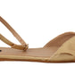 Elegant Gold Leather Flat Sandals Boots