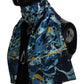 Blue Marble Pinstripe Frayed Men Shawl Scarf