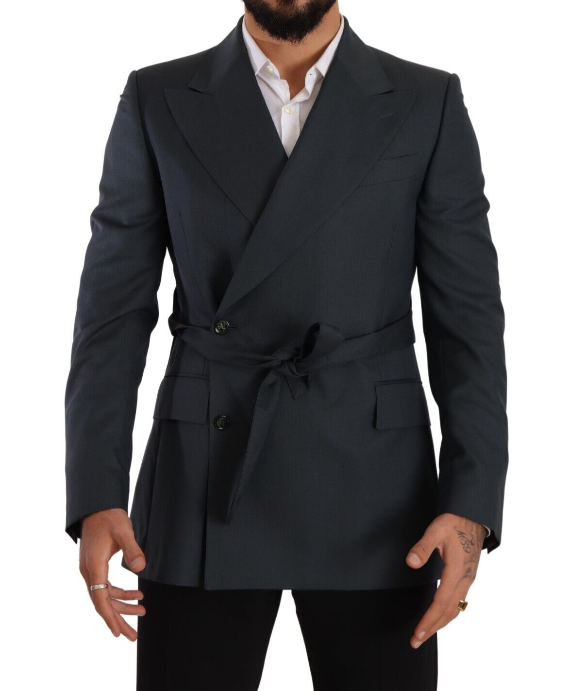 Elegant Slim Fit Silk-Wool Blend Blazer