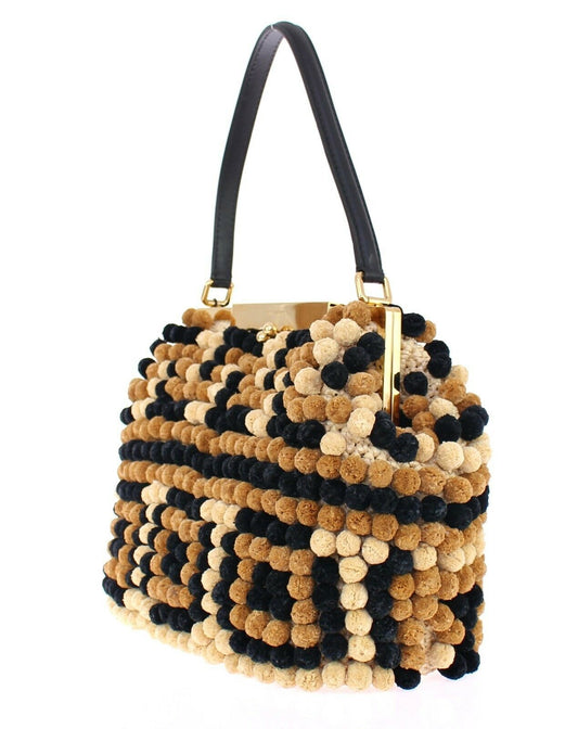 Elegant Beaded Viscose Frame Bag