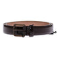 Brown Leather Logo Belt Cintura Belt