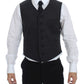 Gray Wool Blend Logo Vest Gilet Weste