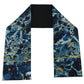 Blue Marble Pinstripe Frayed Men Shawl Scarf