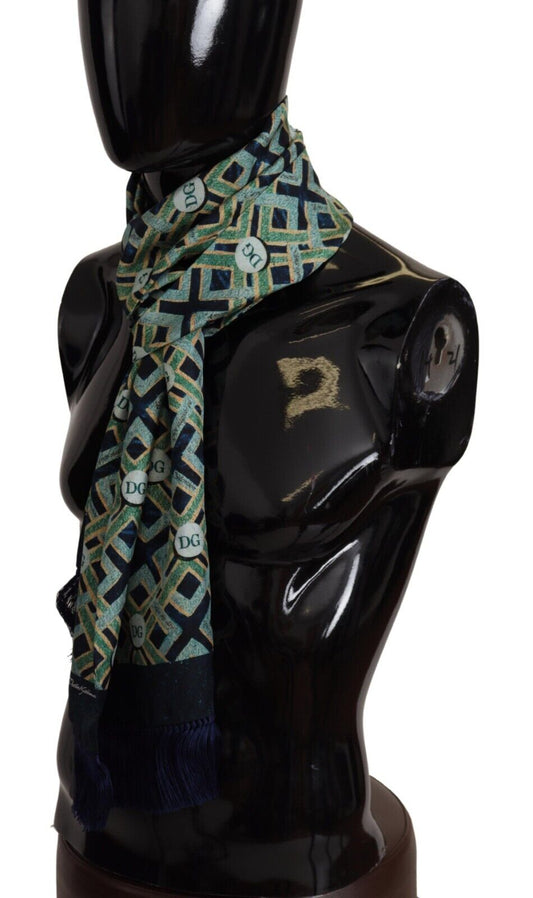 Multicolor DG Logo Shawl Warm Neck Wrap Fringe Scarf