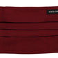 Elegant Maroon Silk Pleated Face Mask