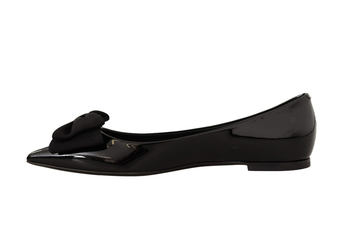 Elegant Black Leather Ballerina Flats