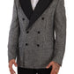 Gray Wool Double Breasted Jacket Coat Blazer