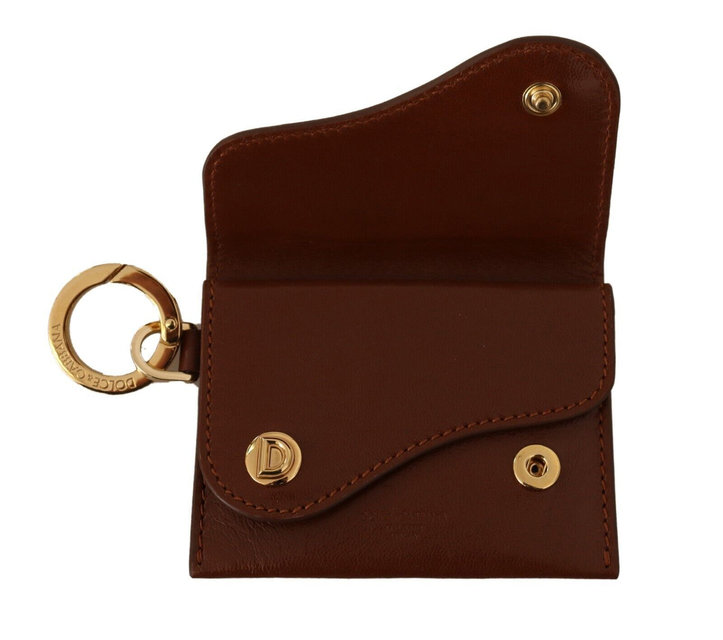 Elegant Leather Bifold Wallet with Keychain