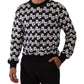 Black White Cotton DG Mania Logo Pullover Sweater